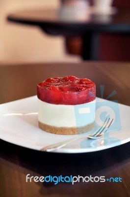 Strawberry Cheesecake Stock Photo