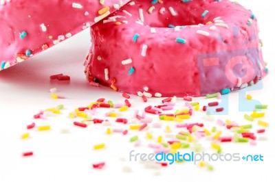 Strawberry Donuts Stock Photo