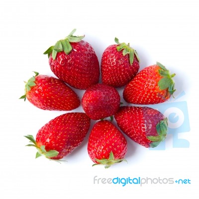 Strawberry Group Stock Photo