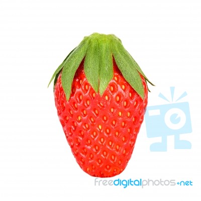 Strawberry Isolated On The White Background Stock Photo