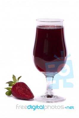 Strawberry Juice Stock Photo