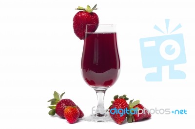 Strawberry Juice Stock Photo