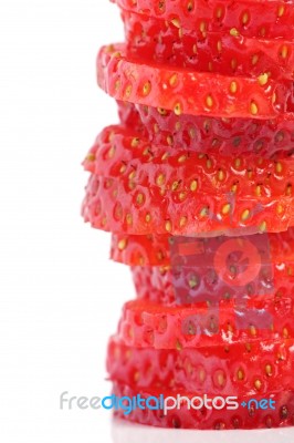 Strawberry Slices Stock Photo