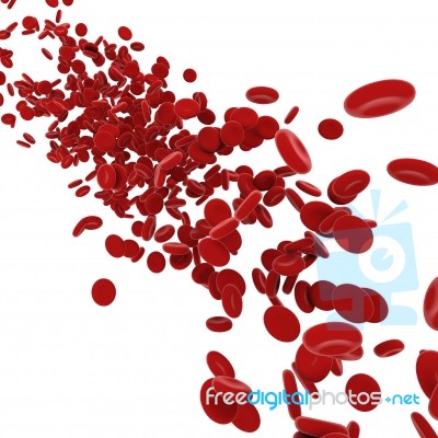 Stream Of Blood Cells Stock Image