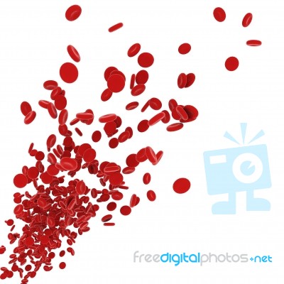 Stream Of Blood Cells Stock Image