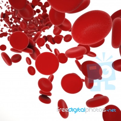 Stream Of Blood Cells Stock Image