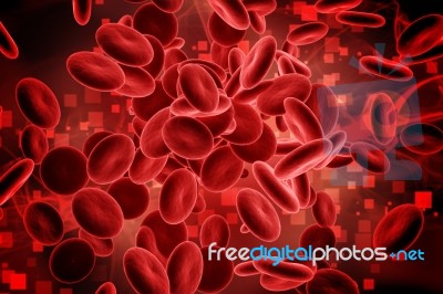 Stream Of Blood Cells Stock Image