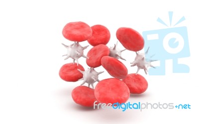 Stream Of Blood Cells Stock Image