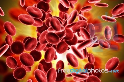 Stream Of Blood Cells Stock Image