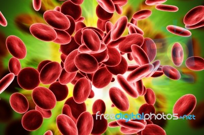 Stream Of Blood Cells Stock Image