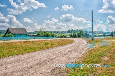 Street In The Village Stock Photo