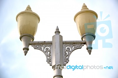 Street Lamp Bangkok Thailand  In The Sky Stock Photo