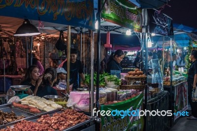 Street Vendor In Bangsaen Chonburi Stock Photo