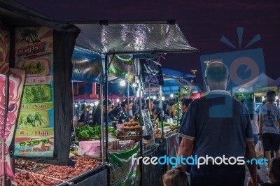 Street Vendor In Bangsaen Chonburi Stock Photo