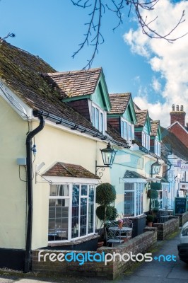 Street View Of Stockbridge In Hampshire Stock Photo