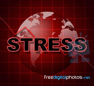 Stress Graph Represents Profit Pressure And Stressing Stock Image