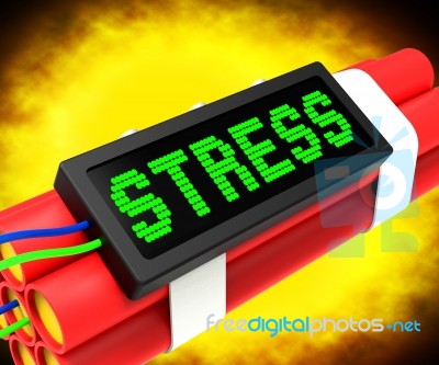 Stress On Dynamite Shows Pressure Of Work Stock Image