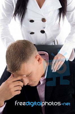 Stressed Businessman Stock Photo