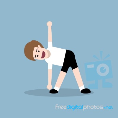 Stretching And Warm-up Exercise Stock Image