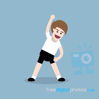 Stretching And Warm-up Exercise Stock Image