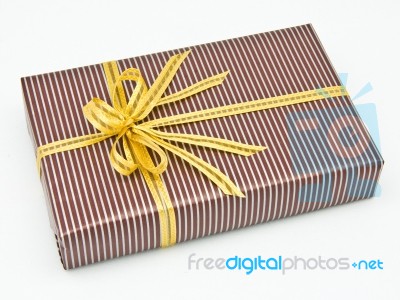 Striped Gift Box Stock Photo