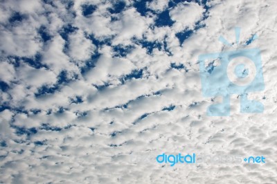 Stripes Of Clouds On Sky Stock Photo