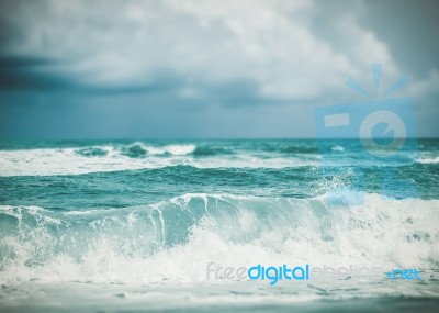 Strong Wave In The Sea Stock Photo