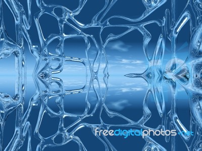 Structure And Reflection In The Water Stock Image