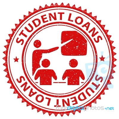 Student Loans Means Lending Advance And Educate Stock Image