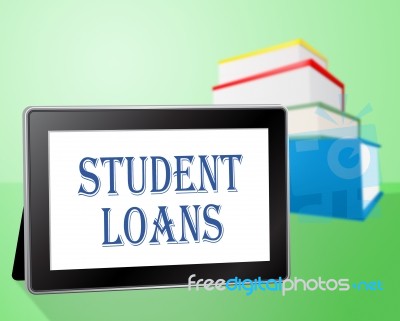 Student Loans Represents Www Lends And Students Stock Image