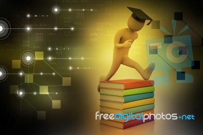 Student With Hat Jumping Of Joy Holding Diploma Stock Image