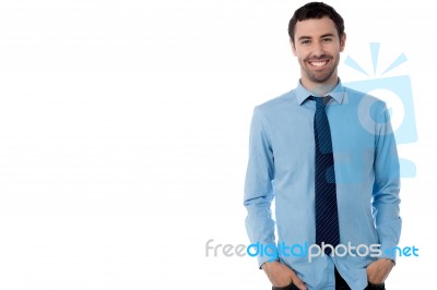 Studio Shot Of Male Business Executive Stock Photo