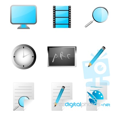 Study Icons Stock Image