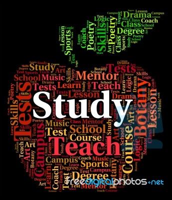 Study Word Meaning College Train And Educated Stock Image