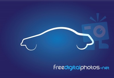 Stylish Modern Car Abstract Sign Or Symbol.  Icon Graphic Stock Image