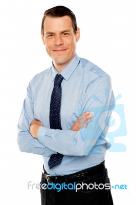 Stylish Portrait Of Handsome Businessman Stock Photo