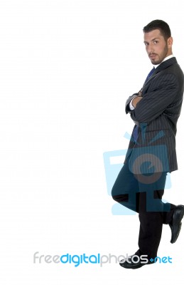 Stylish Pose Of American Businessperson Stock Photo