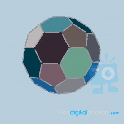 Stylish Soccer Ball Stock Image