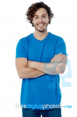 Stylish Young  Guy Posing Confidently Stock Photo