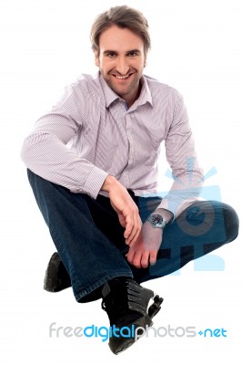 Stylish Young Man, Cool Portrait Stock Photo