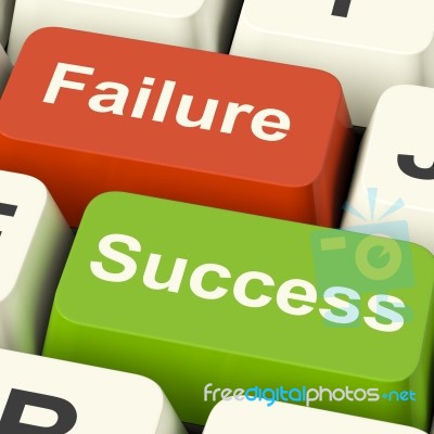 Success And Failure Computer Keys Stock Image