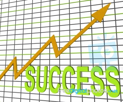 Success Chart Graph Shows Winning Or Successful Stock Image