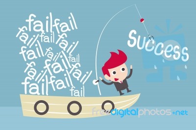 Success Fishing Stock Image