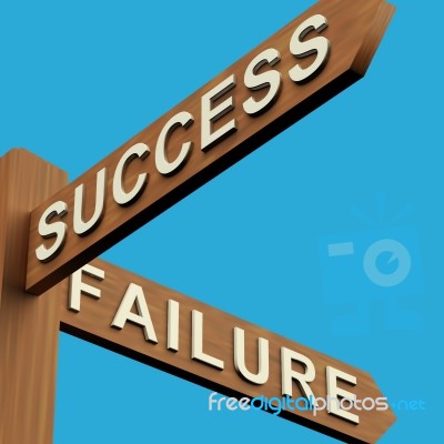 Success Or Failure Directions Stock Image