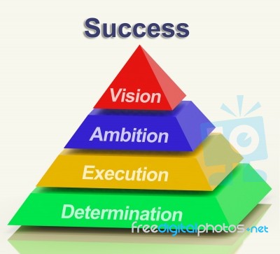 Success Pyramid Stock Image