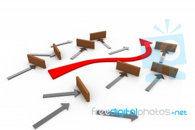 Success Red Arrow Stock Image