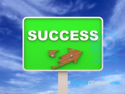 Success Road Sign Stock Image