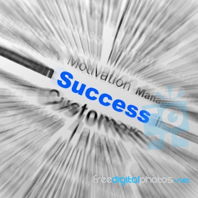 Success Sphere Definition Displays Determination And Leadership Stock Image