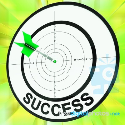 Success Target Shows Development Ideas And Vision Stock Image