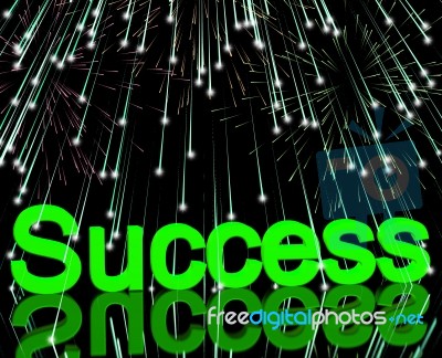 Success Word With Fireworks Stock Image